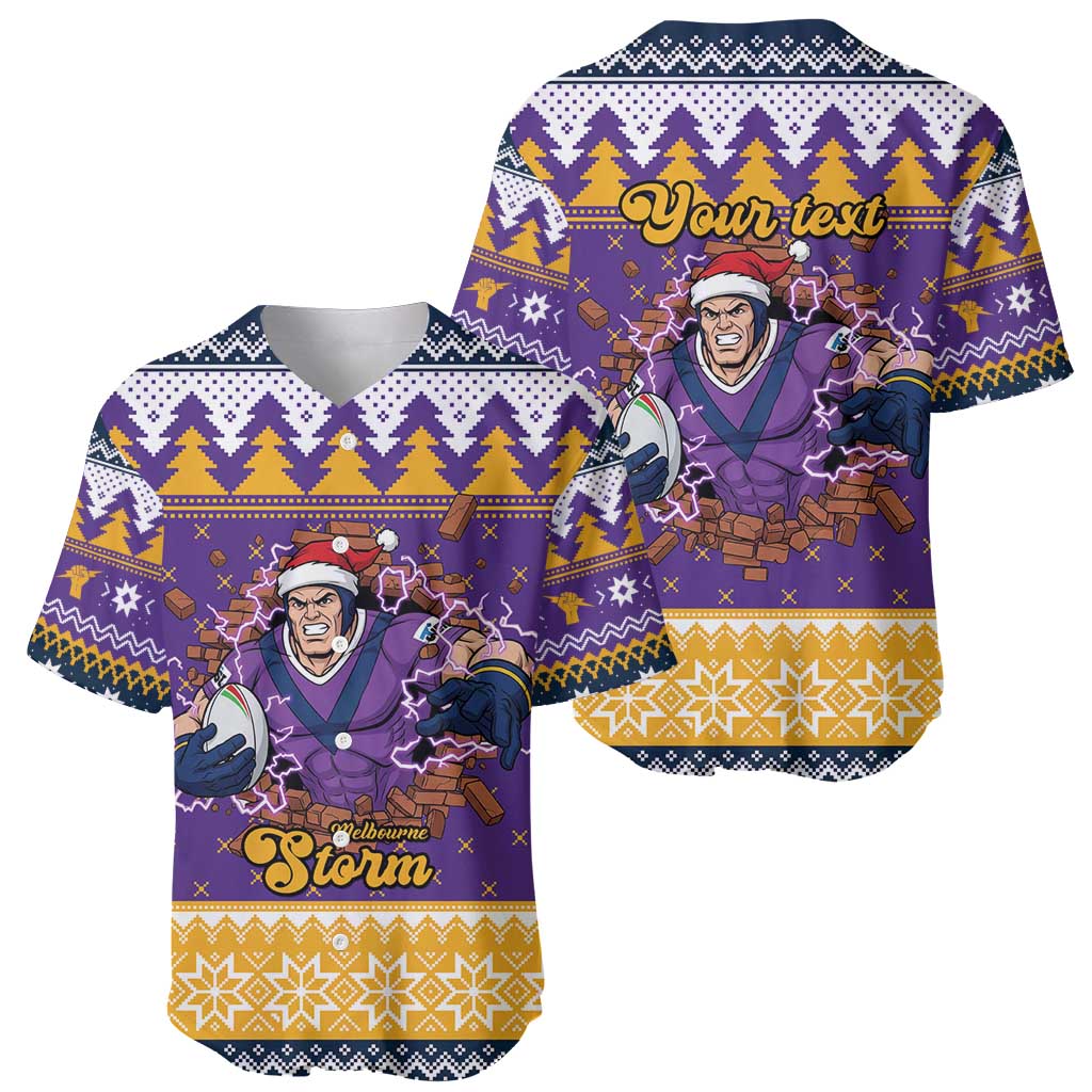 Melbourne Thunderbolt Santa Personalised Baseball Jersey Christmas Rugby League Spirit - Aussie Hoodie