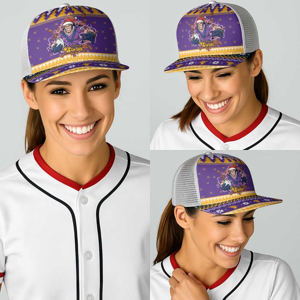 Melbourne Thunderbolt Santa Baseball Net Cap Christmas Rugby League Spirit - Aussie Hoodie
