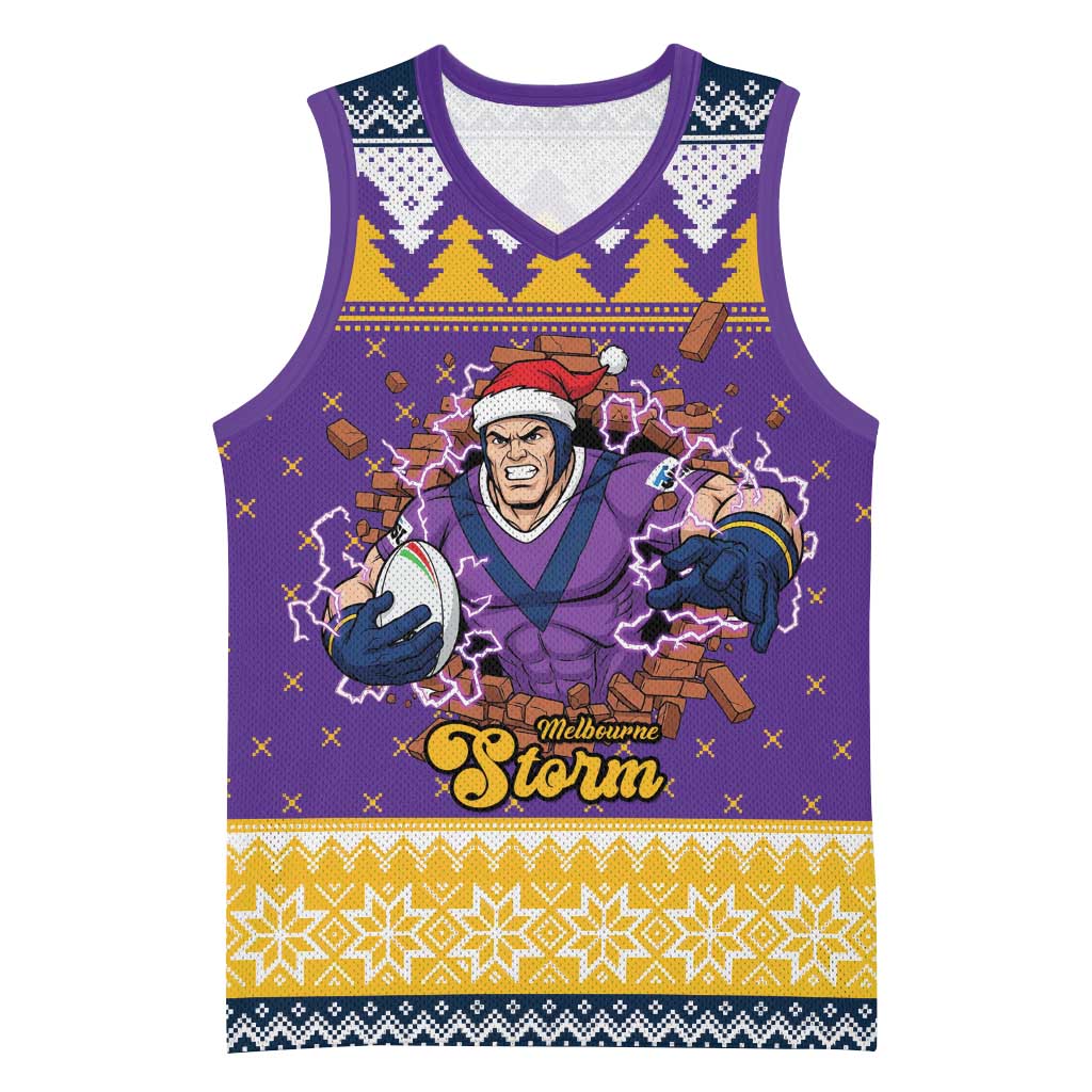 Melbourne Thunderbolt Santa Personalised Basketball Jersey Christmas Rugby League Spirit - Aussie Hoodie
