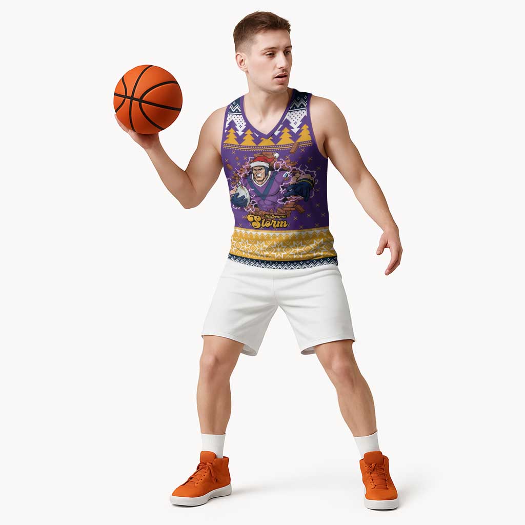 Melbourne Thunderbolt Santa Personalised Basketball Jersey Christmas Rugby League Spirit - Aussie Hoodie