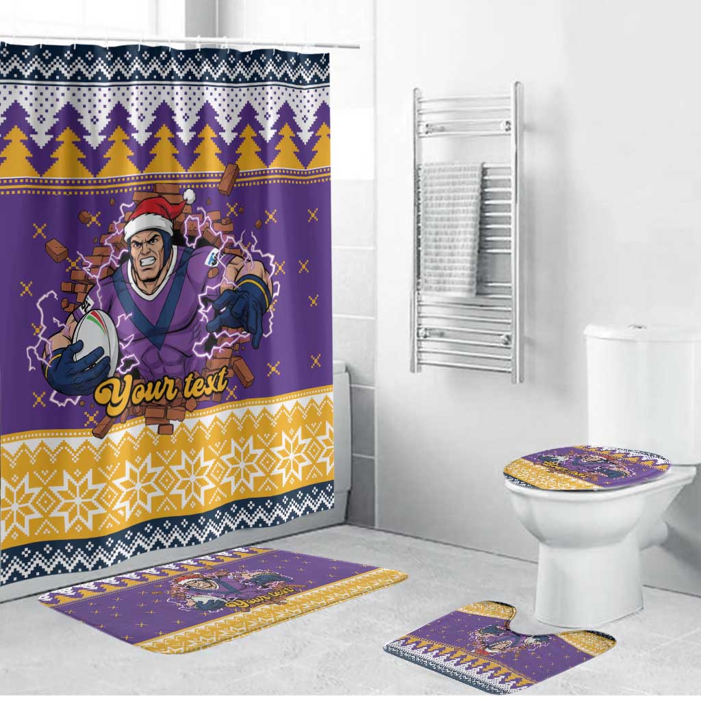 Melbourne Thunderbolt Santa Personalised Bathroom Set Christmas Rugby League Spirit - Aussie Hoodie