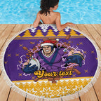 Melbourne Thunderbolt Santa Personalised Beach Blanket Christmas Rugby League Spirit - Aussie Hoodie