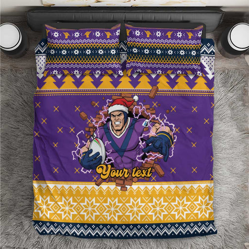 Melbourne Thunderbolt Santa Personalised Bedding Set Christmas Rugby League Spirit - Aussie Hoodie