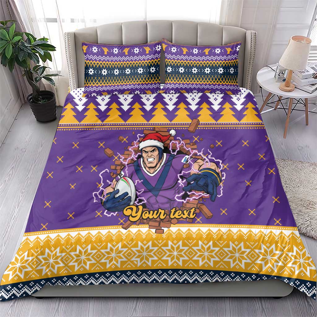 Melbourne Thunderbolt Santa Personalised Bedding Set Christmas Rugby League Spirit - Aussie Hoodie