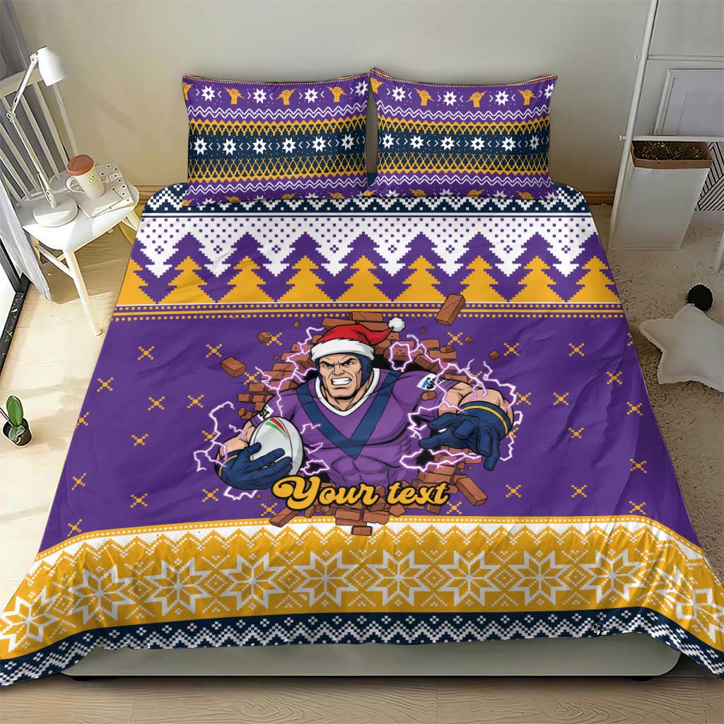 Melbourne Thunderbolt Santa Personalised Bedding Set Christmas Rugby League Spirit - Aussie Hoodie