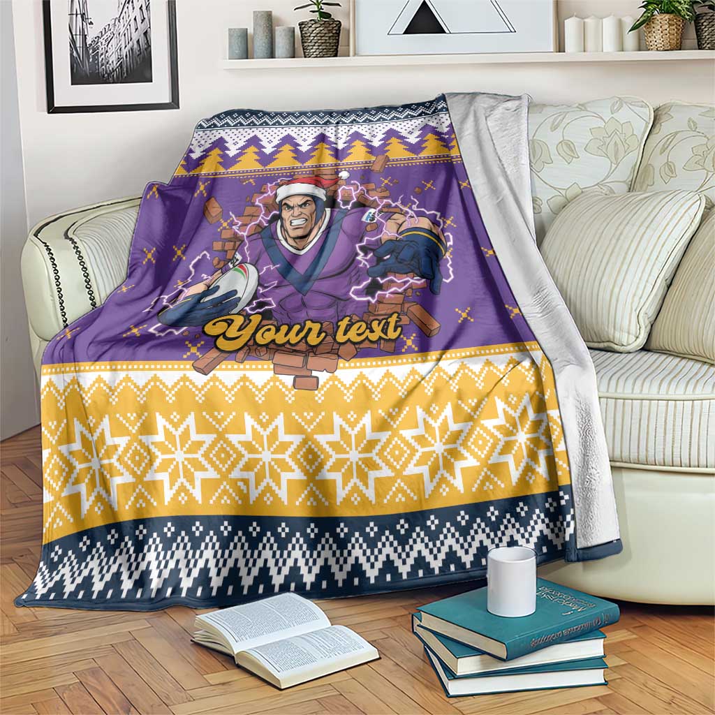 Melbourne Thunderbolt Santa Personalised Blanket Christmas Rugby League Spirit - Aussie Hoodie