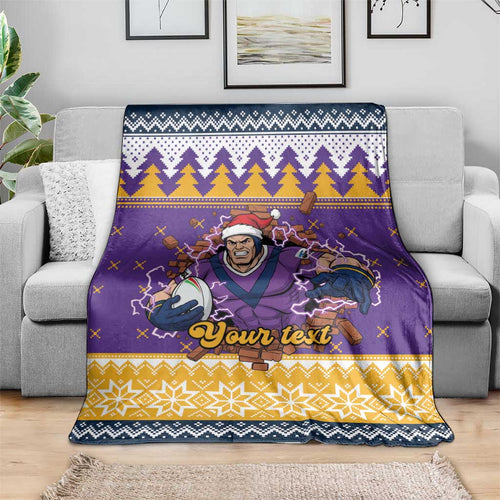 Melbourne Thunderbolt Santa Personalised Blanket Christmas Rugby League Spirit - Aussie Hoodie