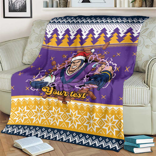Melbourne Thunderbolt Santa Personalised Blanket Christmas Rugby League Spirit - Aussie Hoodie