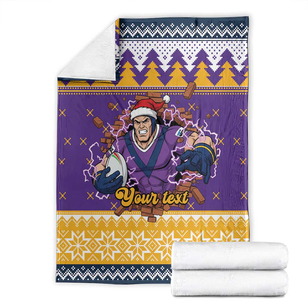 Melbourne Thunderbolt Santa Personalised Blanket Christmas Rugby League Spirit - Aussie Hoodie