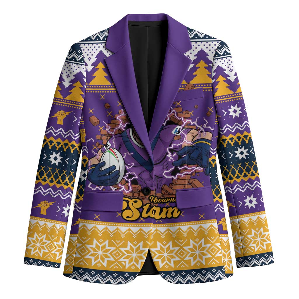 Melbourne Thunderbolt Santa Personalised Blazer Christmas Rugby League Spirit - Aussie Hoodie