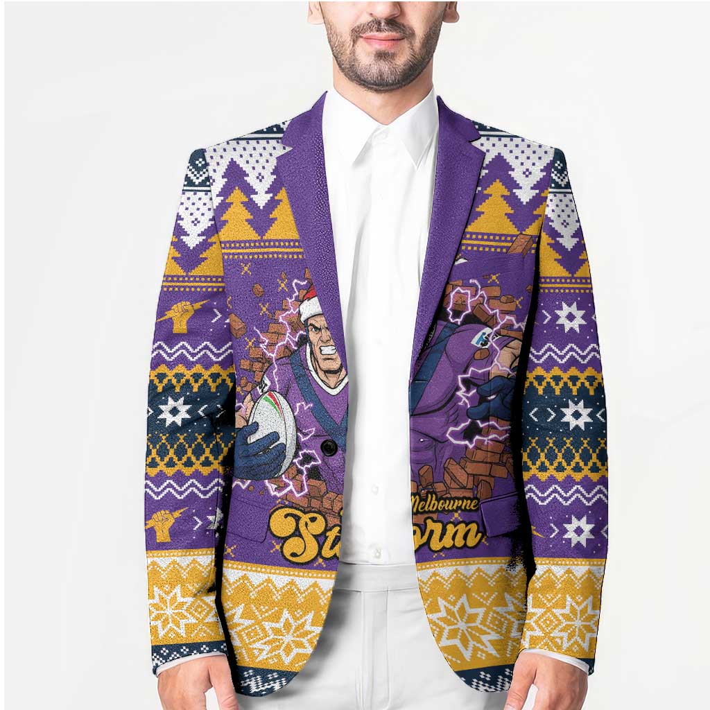 Melbourne Thunderbolt Santa Personalised Blazer Christmas Rugby League Spirit - Aussie Hoodie