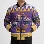 Melbourne Thunderbolt Santa Personalised Bomber Puffer Jacket Christmas Rugby League Spirit - Aussie Hoodie