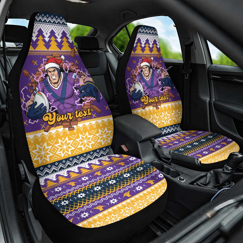 Melbourne Thunderbolt Santa Personalised Car Seat Cover Christmas Rugby League Spirit - Aussie Hoodie