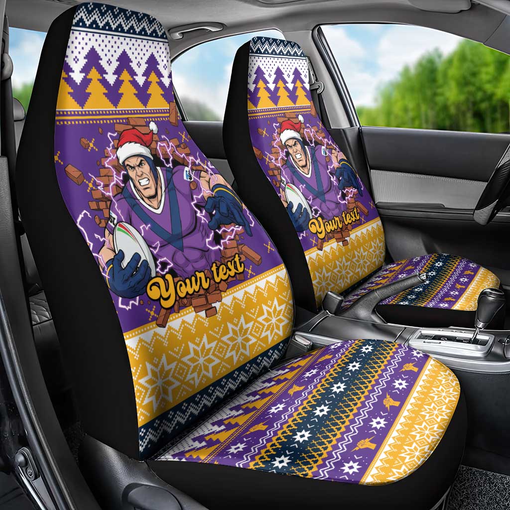 Melbourne Thunderbolt Santa Personalised Car Seat Cover Christmas Rugby League Spirit - Aussie Hoodie