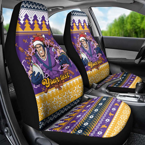 Melbourne Thunderbolt Santa Personalised Car Seat Cover Christmas Rugby League Spirit - Aussie Hoodie