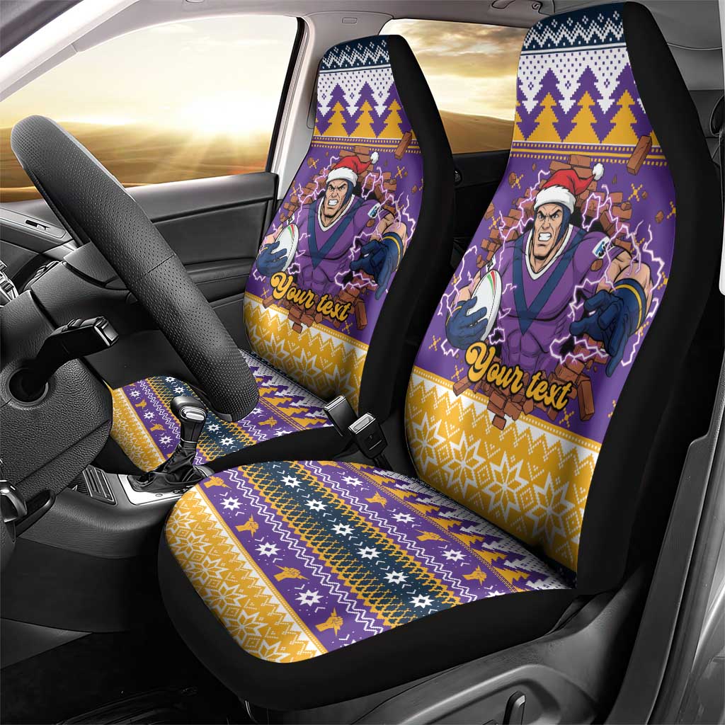 Melbourne Thunderbolt Santa Personalised Car Seat Cover Christmas Rugby League Spirit - Aussie Hoodie