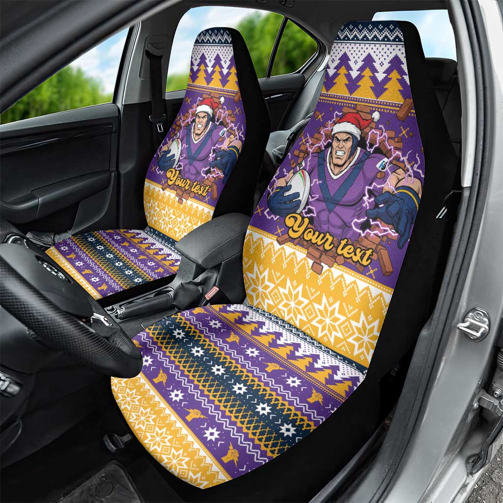 Melbourne Thunderbolt Santa Personalised Car Seat Cover Christmas Rugby League Spirit - Aussie Hoodie