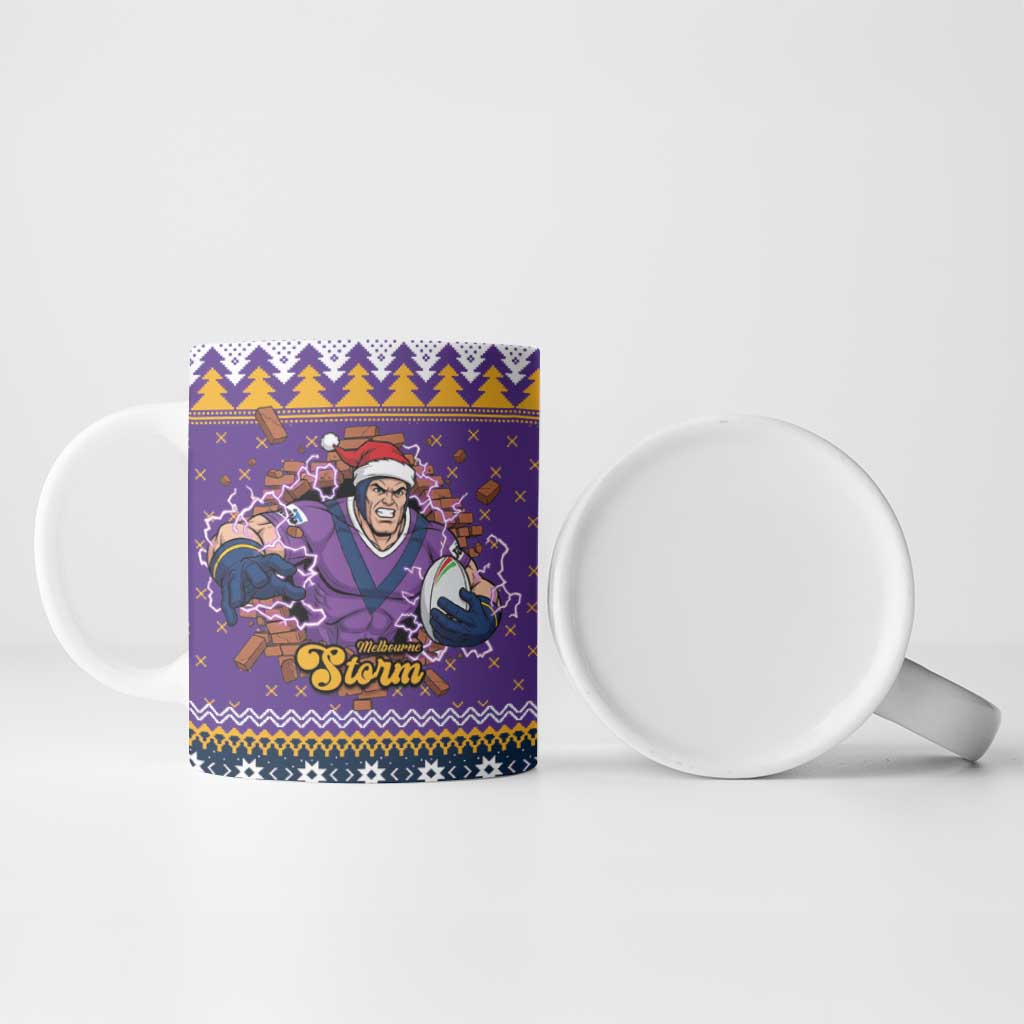 Melbourne Thunderbolt Santa Personalised Ceramic Mug Christmas Rugby League Spirit - Aussie Hoodie