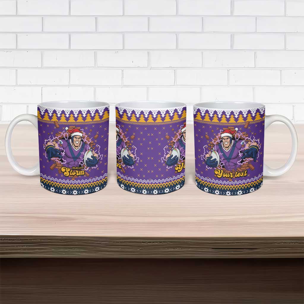 Melbourne Thunderbolt Santa Personalised Ceramic Mug Christmas Rugby League Spirit - Aussie Hoodie