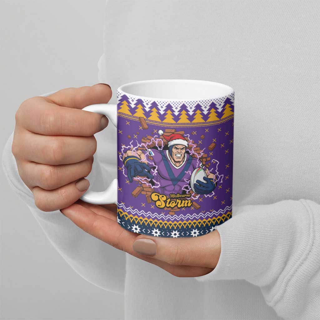 Melbourne Thunderbolt Santa Personalised Ceramic Mug Christmas Rugby League Spirit - Aussie Hoodie