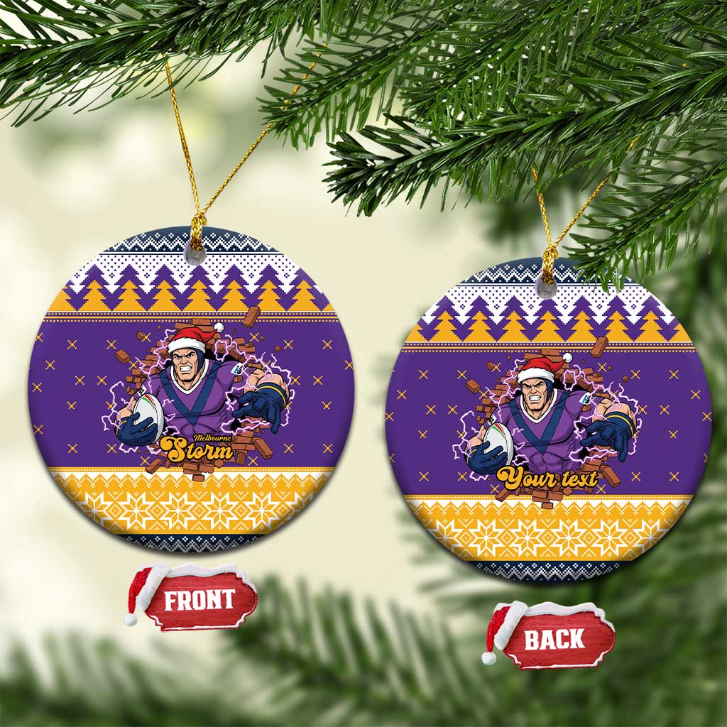 Melbourne Thunderbolt Santa Personalised Ceramic Ornament Christmas Rugby League Spirit - Aussie Hoodie