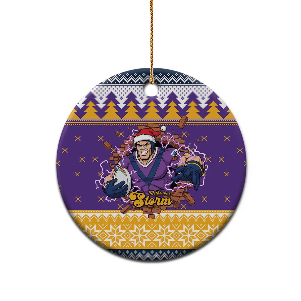 Melbourne Thunderbolt Santa Personalised Ceramic Ornament Christmas Rugby League Spirit - Aussie Hoodie