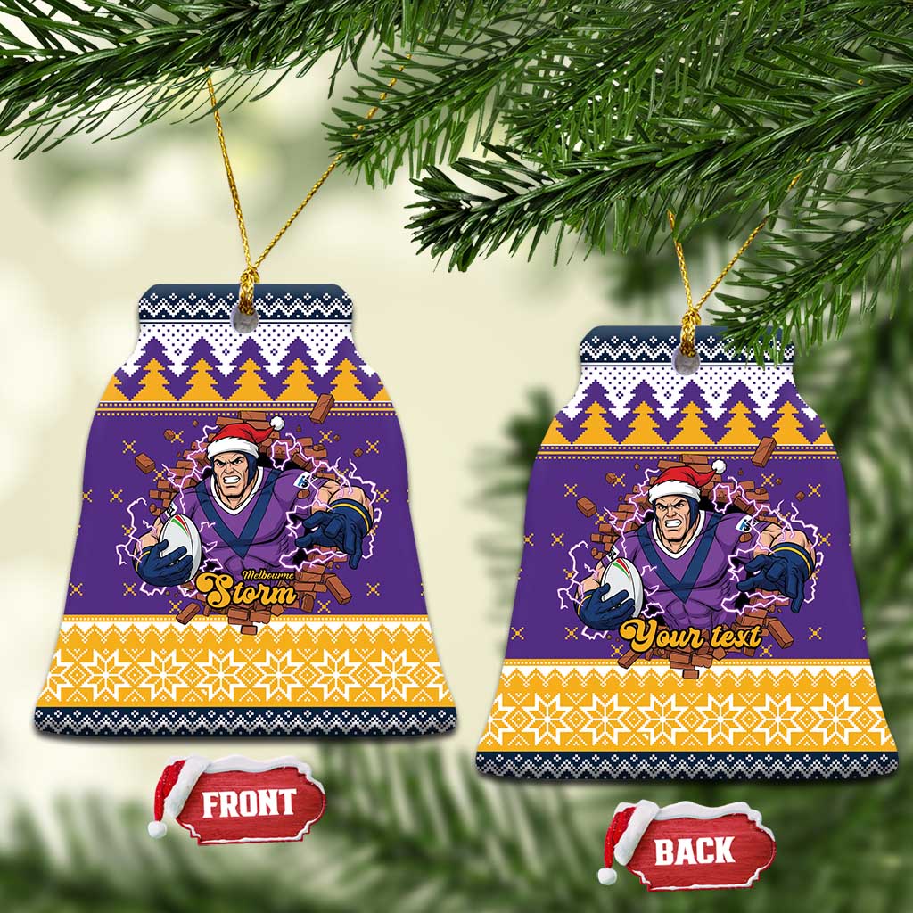 Melbourne Thunderbolt Santa Personalised Ceramic Ornament Christmas Rugby League Spirit - Aussie Hoodie