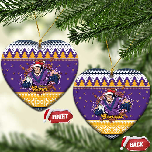 Melbourne Thunderbolt Santa Personalised Ceramic Ornament Christmas Rugby League Spirit - Aussie Hoodie