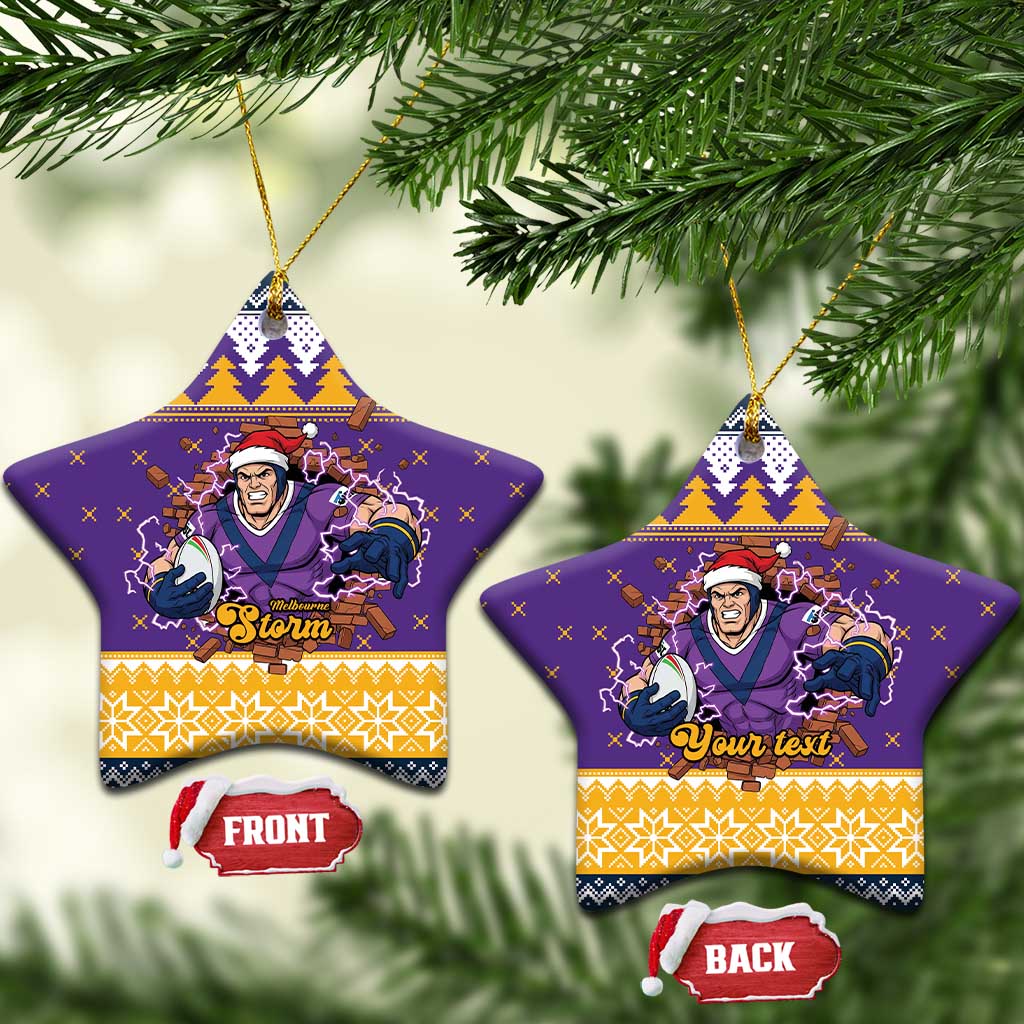 Melbourne Thunderbolt Santa Personalised Ceramic Ornament Christmas Rugby League Spirit - Aussie Hoodie