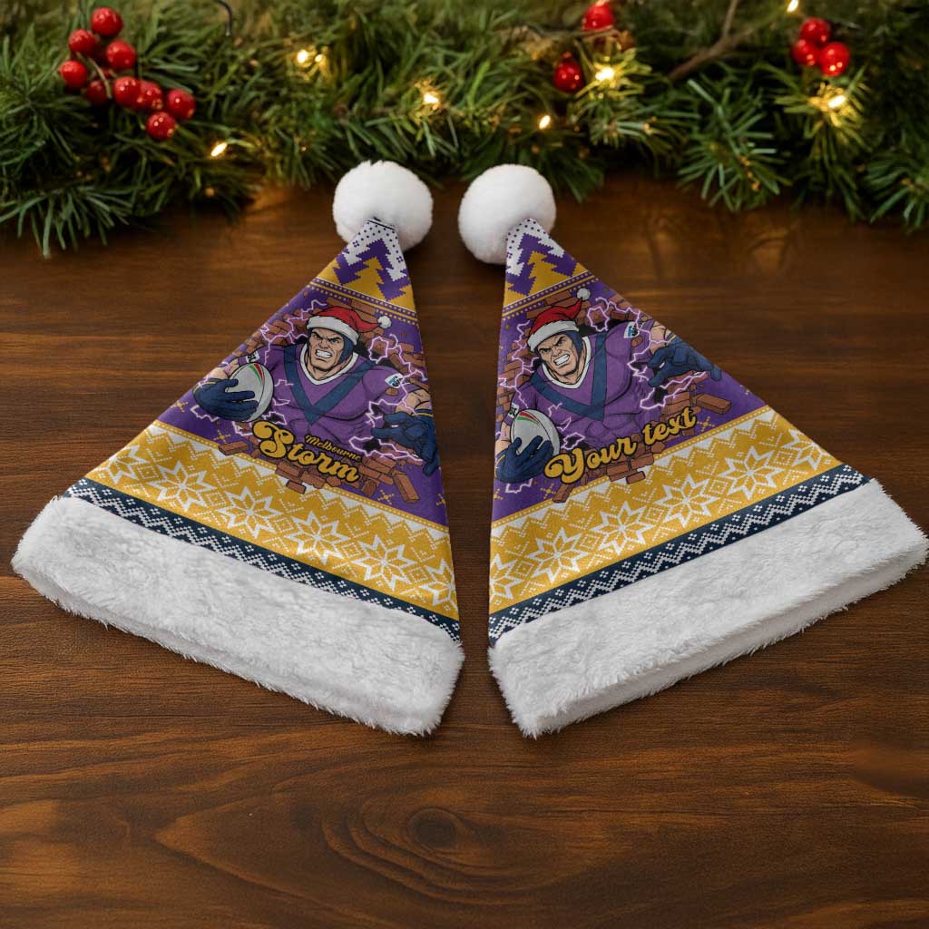 Melbourne Thunderbolt Santa Personalised Christmas Santa Hat Christmas Rugby League Spirit - Aussie Hoodie