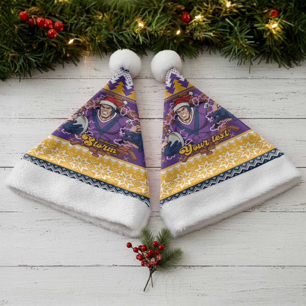 Melbourne Thunderbolt Santa Personalised Christmas Santa Hat Christmas Rugby League Spirit - Aussie Hoodie