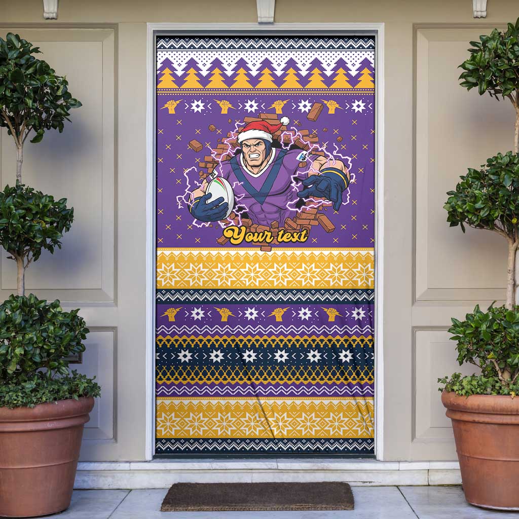 Melbourne Thunderbolt Santa Personalised Door Cover Christmas Rugby League Spirit - Aussie Hoodie