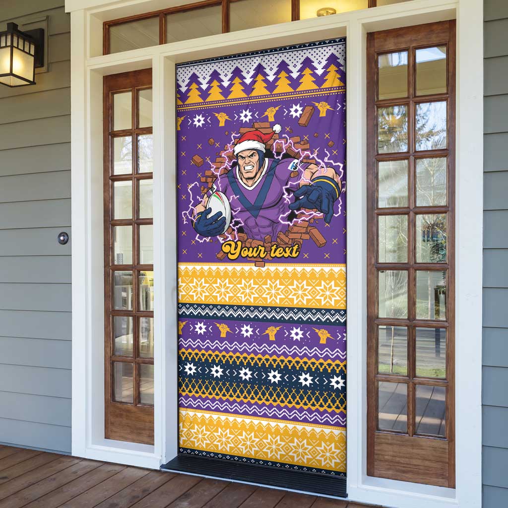 Melbourne Thunderbolt Santa Personalised Door Cover Christmas Rugby League Spirit - Aussie Hoodie