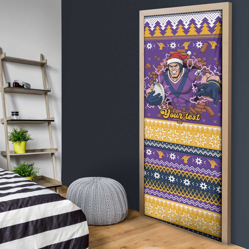 Melbourne Thunderbolt Santa Personalised Door Cover Christmas Rugby League Spirit - Aussie Hoodie