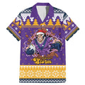 Melbourne Thunderbolt Santa Personalised Family Matching Mermaid Dress and Hawaiian Shirt Christmas Rugby League Spirit - Aussie Hoodie