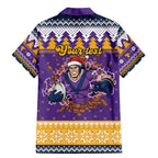 Melbourne Thunderbolt Santa Personalised Family Matching Mermaid Dress and Hawaiian Shirt Christmas Rugby League Spirit - Aussie Hoodie