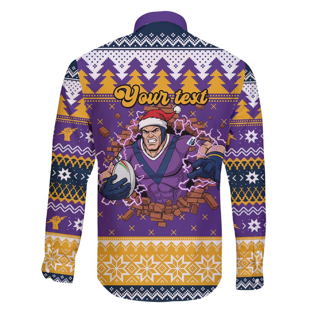 Melbourne Thunderbolt Santa Personalised Family Matching Mermaid Dress and Hawaiian Shirt Christmas Rugby League Spirit - Aussie Hoodie