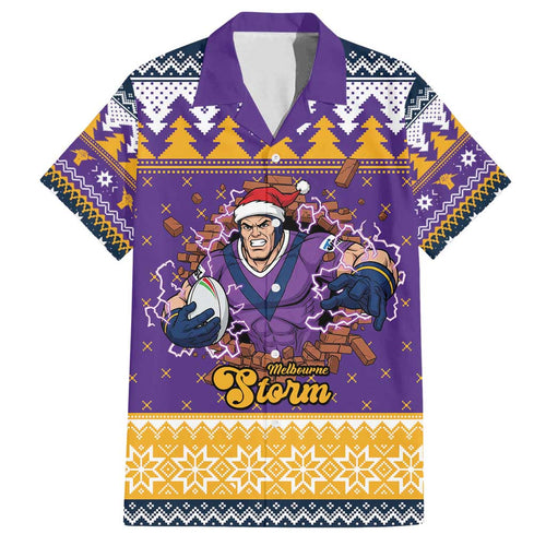 Melbourne Thunderbolt Santa Personalised Family Matching Puletasi and Hawaiian Shirt Christmas Rugby League Spirit - Aussie Hoodie