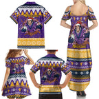 Melbourne Thunderbolt Santa Personalised Family Matching Summer Maxi Dress and Hawaiian Shirt Christmas Rugby League Spirit - Aussie Hoodie