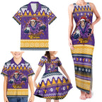 Melbourne Thunderbolt Santa Personalised Family Matching Tank Maxi Dress and Hawaiian Shirt Christmas Rugby League Spirit - Aussie Hoodie