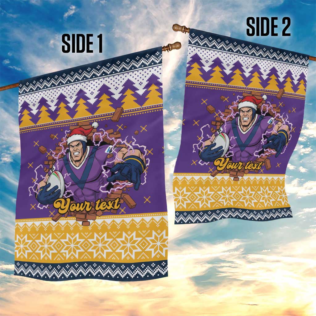 Melbourne Thunderbolt Santa Personalised Garden Flag Christmas Rugby League Spirit - Aussie Hoodie