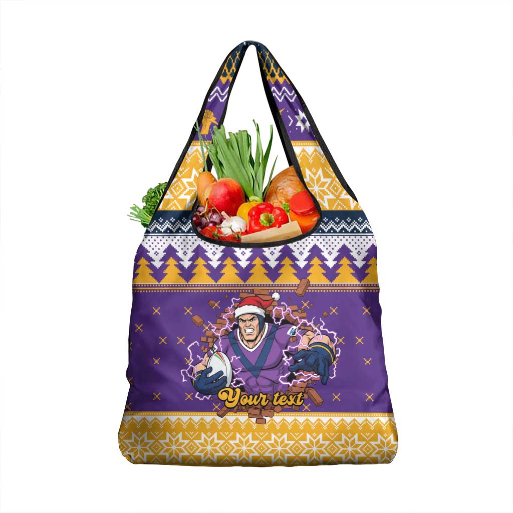 Melbourne Thunderbolt Santa Personalised Grocery Bag Christmas Rugby League Spirit - Aussie Hoodie
