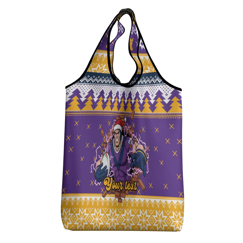 Melbourne Thunderbolt Santa Personalised Grocery Bag Christmas Rugby League Spirit - Aussie Hoodie