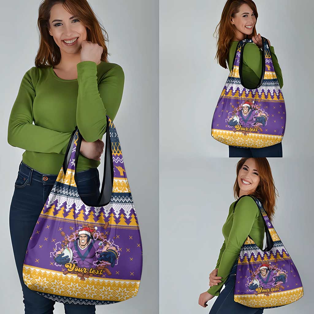 Melbourne Thunderbolt Santa Personalised Grocery Bag Christmas Rugby League Spirit - Aussie Hoodie