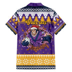Melbourne Thunderbolt Santa Personalised Hawaiian Shirt Christmas Rugby League Spirit - Aussie Hoodie
