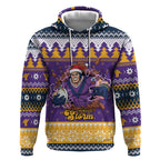 Melbourne Thunderbolt Santa Personalised Hoodie Christmas Rugby League Spirit - Aussie Hoodie