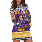 Melbourne Thunderbolt Santa Personalised Hoodie Dress Christmas Rugby League Spirit - Aussie Hoodie