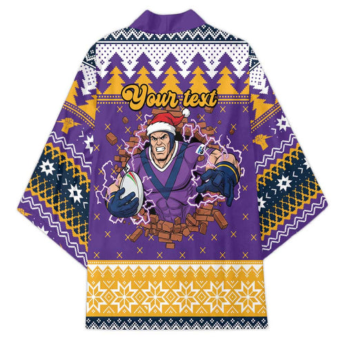 Melbourne Thunderbolt Santa Personalised Kimono Christmas Rugby League Spirit - Aussie Hoodie