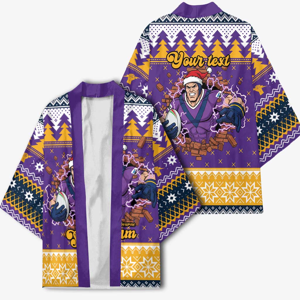 Melbourne Thunderbolt Santa Personalised Kimono Christmas Rugby League Spirit - Aussie Hoodie