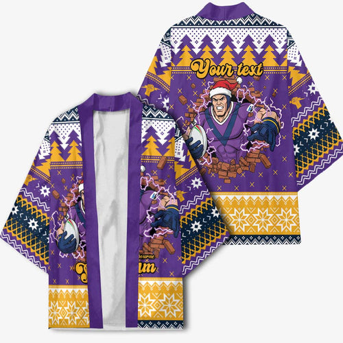Melbourne Thunderbolt Santa Personalised Kimono Christmas Rugby League Spirit - Aussie Hoodie
